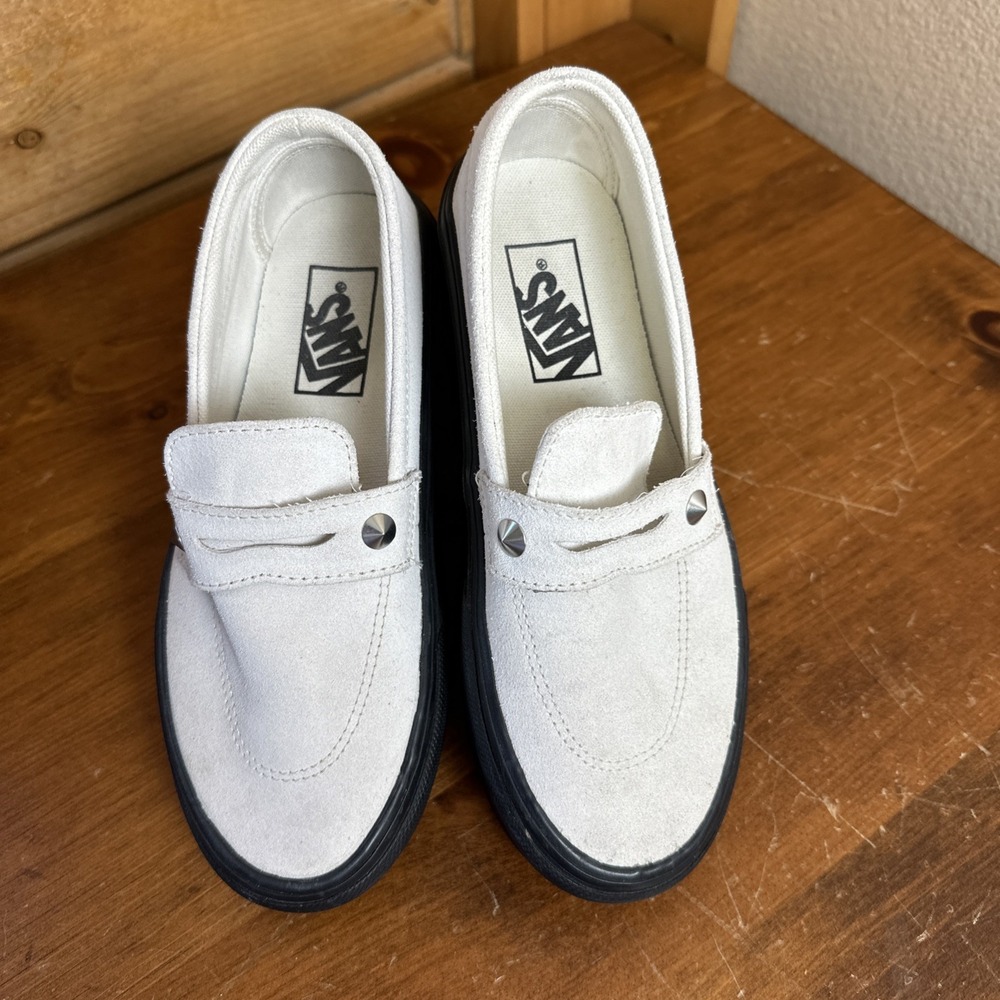 Vans Style 53 Slip-On Suede Loafer Sneaker Shoe Size 6 Retro 1950's Creeper EUC - Picture 2 of 12